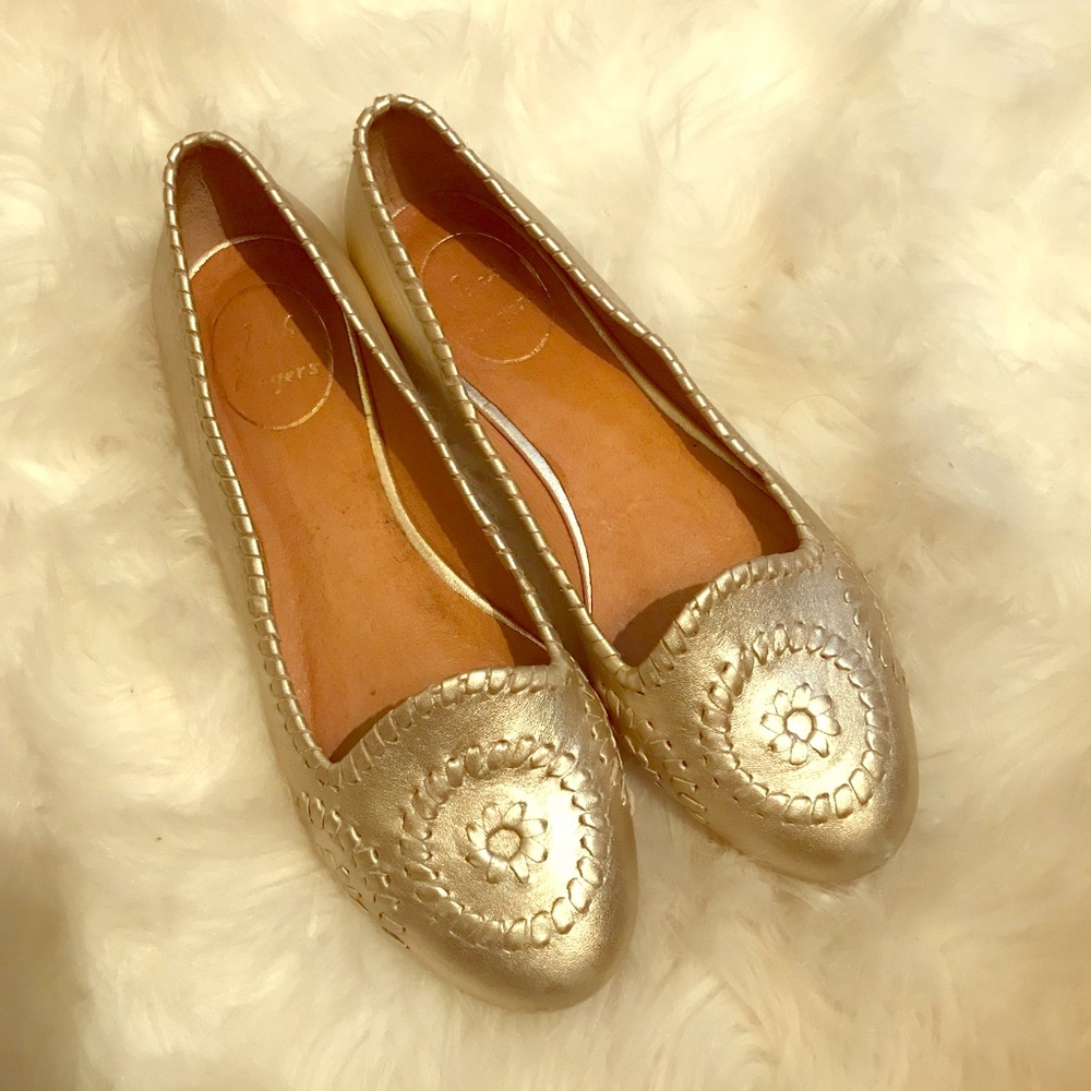 Jack Rogers Gold Flats